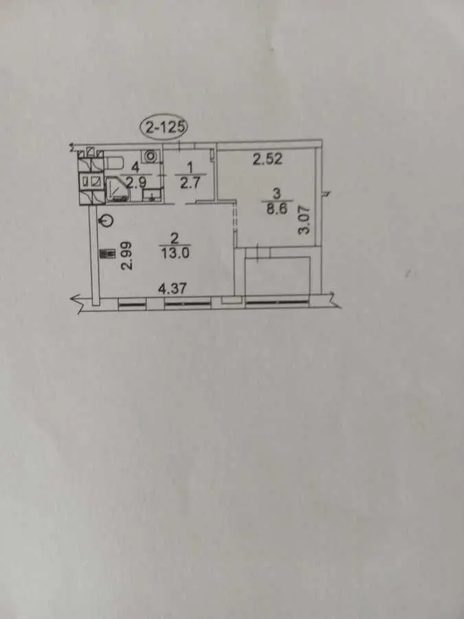 Фото Selling a 2-room apartment, 33 sq.m., Saliutna Street  Kyiv, price: 93000 USD, code 9435
