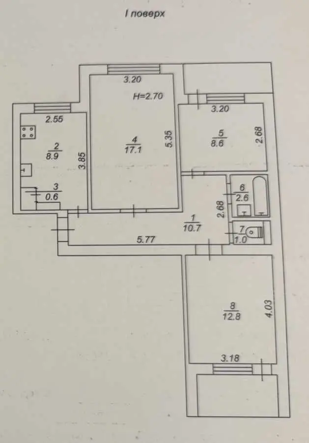 Фото Продаю 3 кімнатну квартиру, 66 кв. м, Європейська вул. (Жовтнева) 6 Вишневе, ціна: 80000 USD, код 9580