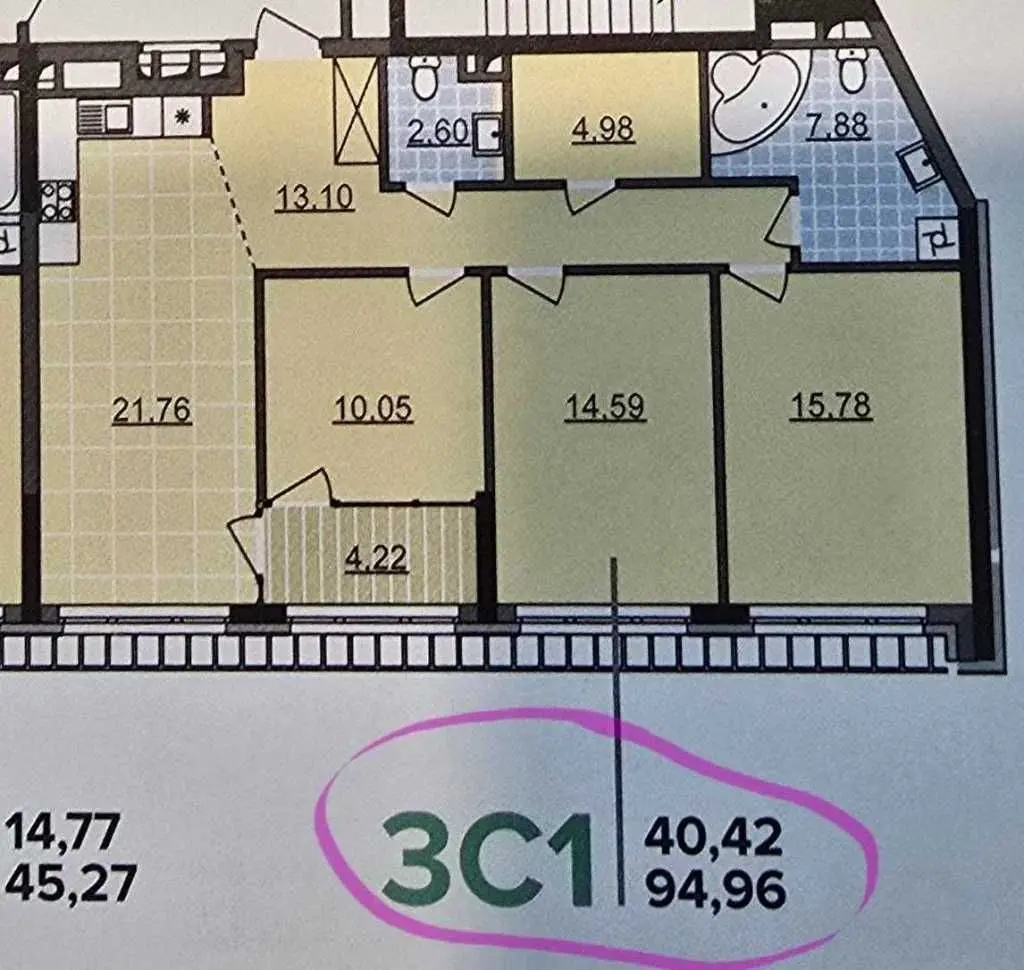 Фото Продаю 3-комнатную квартиру, 96 кв. м, Віктора Некрасова ул. (Северо-Сырецкая)  Киев, цена: 5766058 UAH, код 9591