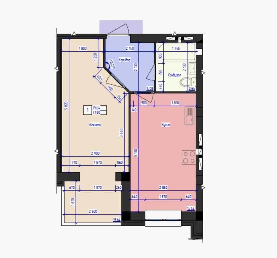 Фото Selling a 1-room apartment, 41 sq.m., Akademika Sakharova Street 106 Odesa, price: 38300 USD, code 9618