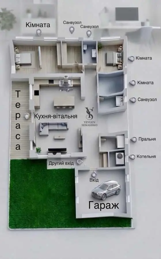 Фото Rent a house, Zankovetskoyi street  Chaiky for long-term rent, price: 3500 USD, code 9640