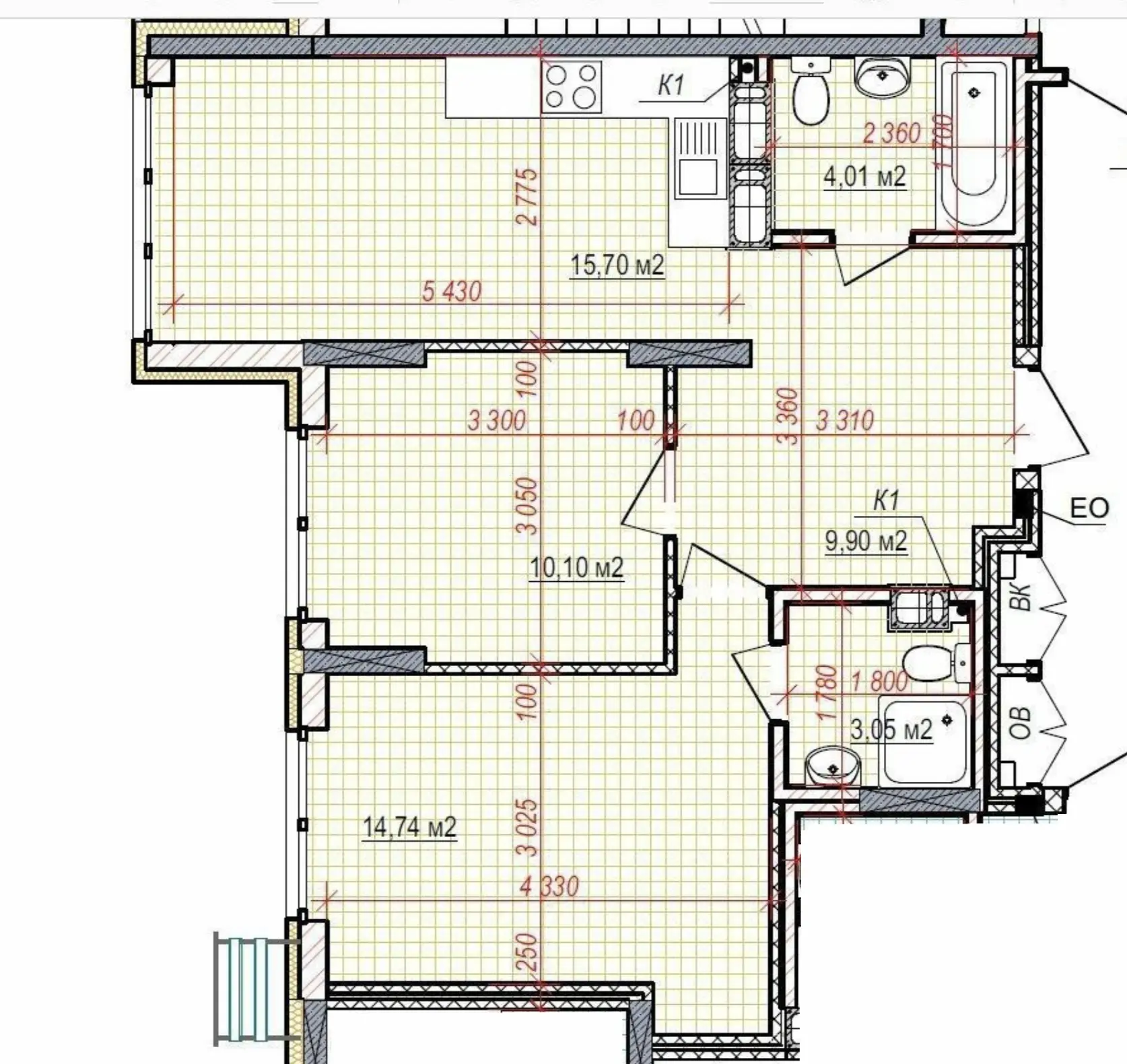 Фото Продаю 2 кімнатну квартиру, 57.5 кв. м, Метрологічна вул. 13 Київ, ціна: 75900 $, код 9642