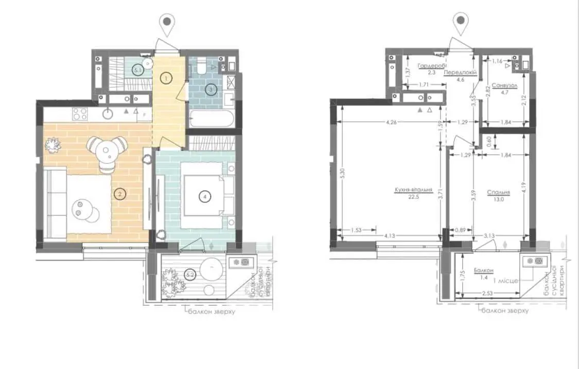 Фото Selling a 1-room apartment, 48.8 sq.m., Simi Prakhovykh Street  Kyiv, price: 113000 USD, code 9673