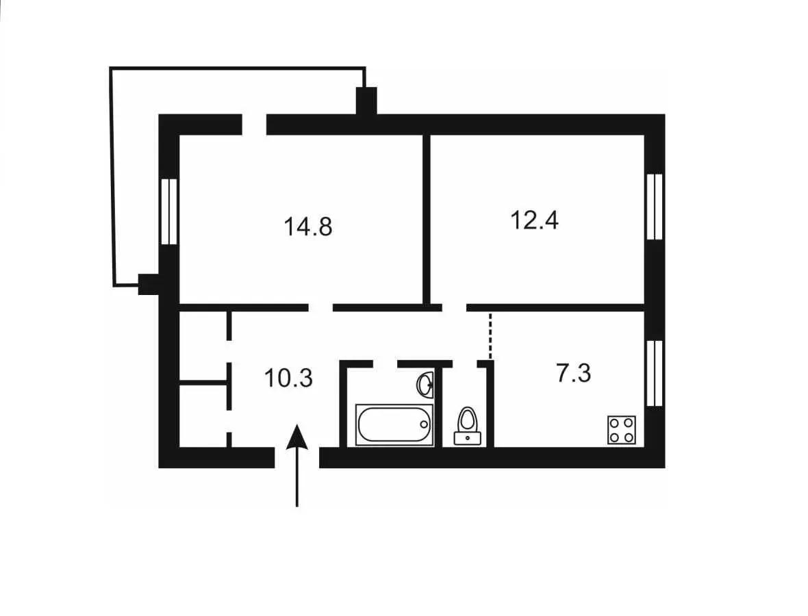 Фото Продаю 2 кімнатну квартиру, 53 кв. м, Науки просп.  Київ, ціна: 78000 USD, код 9803
