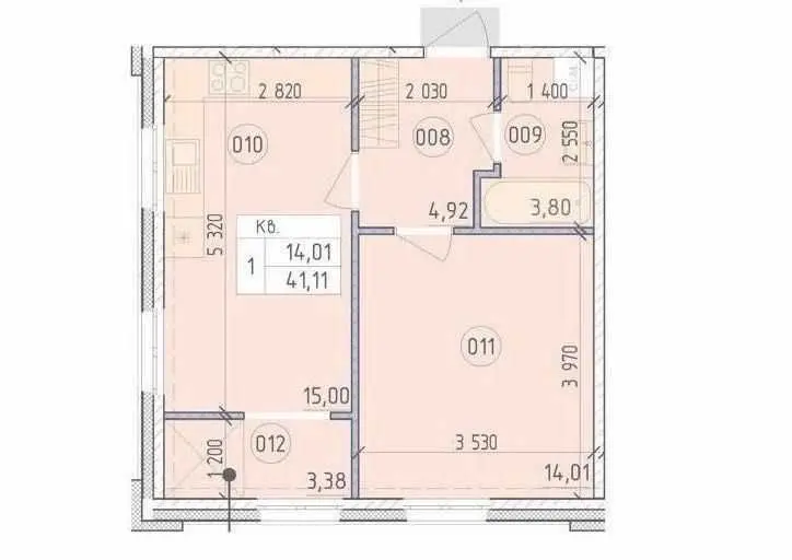 Фото Selling a 1-room apartment, 41.1 sq.m., Mykhaila Maksymovycha Street (Onufriia Trutenka Street)  Kyiv, price: 2789870 UAH, code 9850