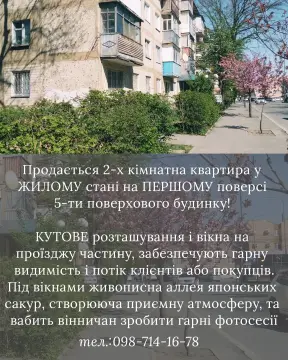 sale apartment Vinnytsia   Vasylia Poryka Street