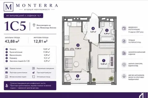 sale apartment Kyiv Podilskyi Vynohradar Oleksandra Olesya street